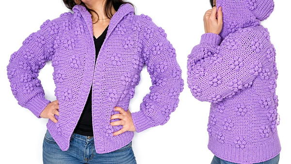 How to Crochet a Gorgeous 3D Flower Jacket for All Sizes _ Beautiful Floral Design Tutorial (4)