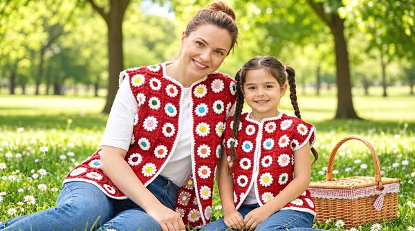 How to Crochet a Gorgeous Popcorn Daisy Motif Vest Cardigan _ Beautiful Floral Design (10)