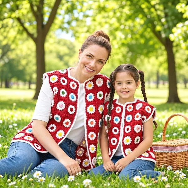 How to Crochet a Gorgeous Popcorn Daisy Motif Vest Cardigan _ Beautiful Floral Design (4)