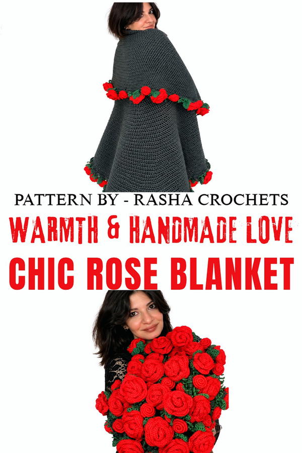 How to Crochet a Stunning Rose Blanket _ Unique Floral Design Full of Beauty and Warmth (1)