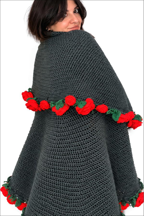 How to Crochet a Stunning Rose Blanket _ Unique Floral Design Full of Beauty and Warmth (4)