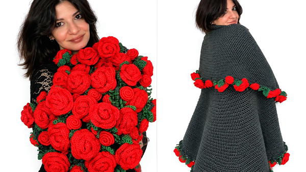 How to Crochet a Stunning Rose Blanket _ Unique Floral Design Full of Beauty and Warmth (6)