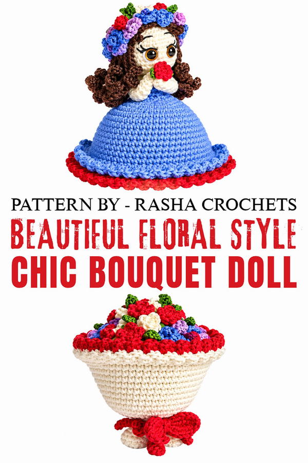 How to Crochet an Adorable Bouquet Doll _ Cute and Beautiful Flower Doll Tutorial (1)