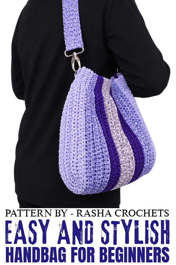 How to Crochet an Easy and Stylish Handbag for Beginners _ Step-by-Step Tutorial for All Sizes (3)