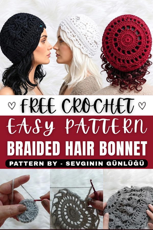 How to Make a Lace-Like Braided Hair Bonnet (1)
