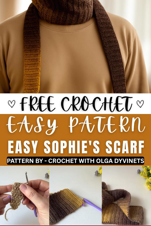 How to crochet Sophie's scarf. Crochet pattern (1)