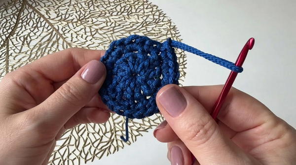 How to crochet a 3D napkin in 15 minutes (6)
