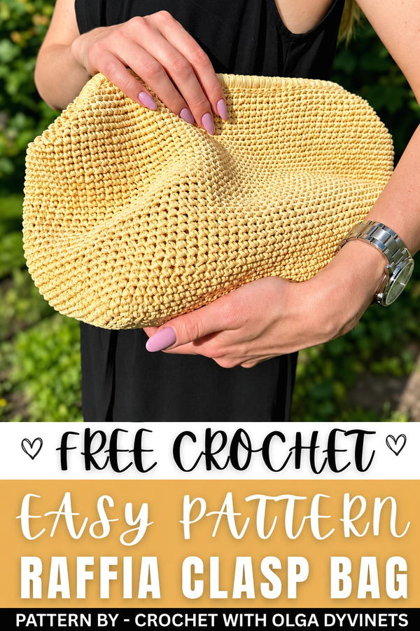 How to crochet a raffia clasp bag. Crochet (10)