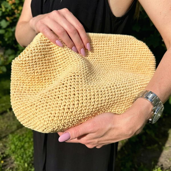How to crochet a raffia clasp bag. Crochet (3)