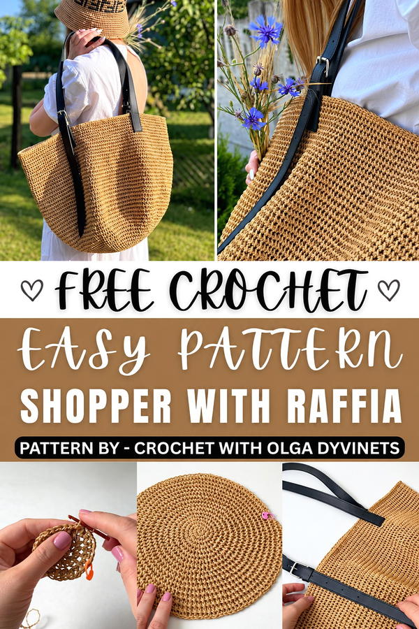 How to tie a shopper made of twisted raffia (1)