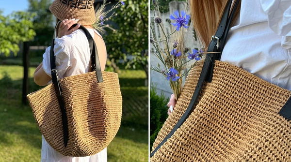 How to tie a shopper made of twisted raffia (8)