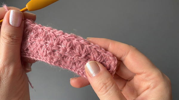 Let's knit a new pattern using just one row! 5