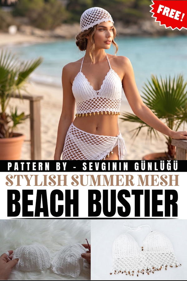 Crochet Mesh Beach Bustier