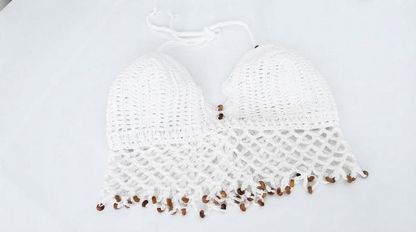 Crochet Mesh Beach Bustier