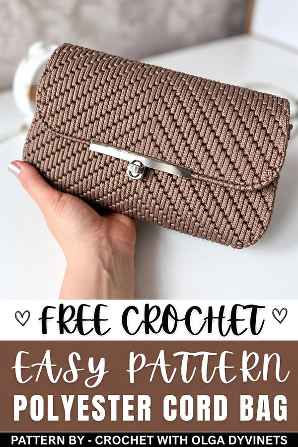 Super simple and fast! Bag on plastic canvas made of polyester cord (2)