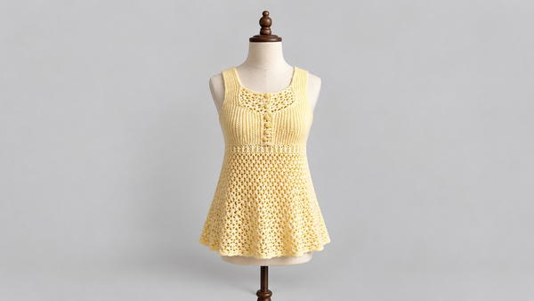 Very Easy and Stylish! Cotton Yarn Summer Blouse Making (1)
