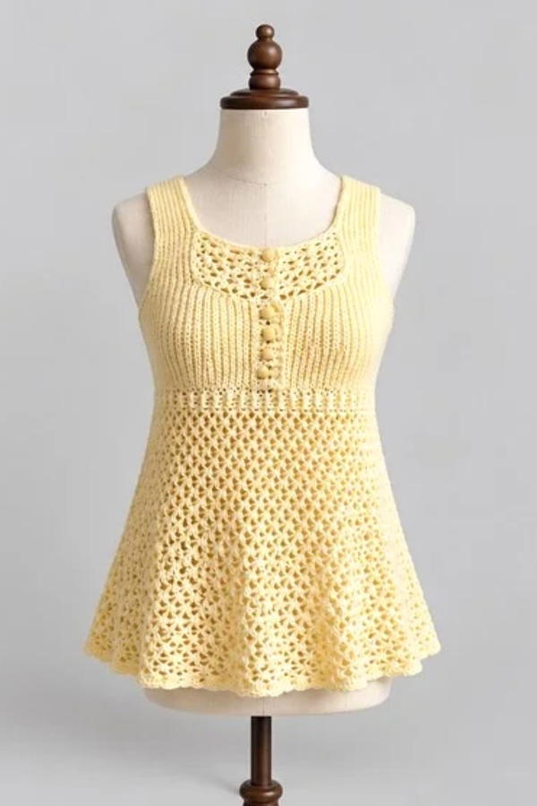 Very Easy and Stylish! Cotton Yarn Summer Blouse Making (5)