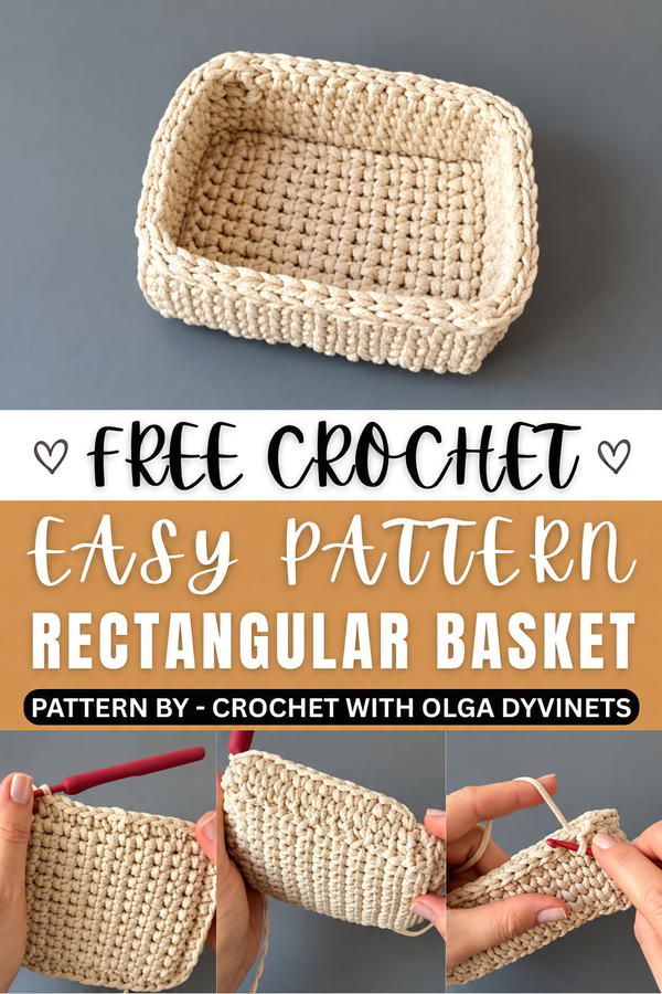 easiest way to crochet a rectangular basket (1)