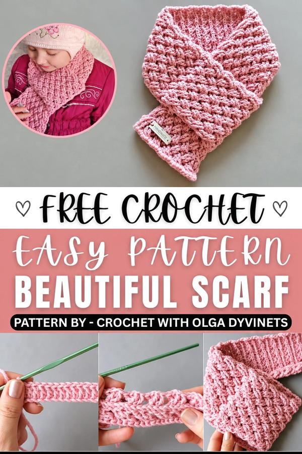 how to crochet a scarf with an original and beautiful pattern. (1)