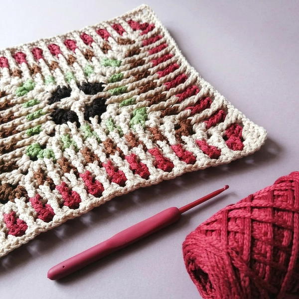 how to crochet such a beautiful multicolored motif (3)